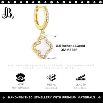 LaBling Hoop Earrings for Women | Hoop Earrings for Women | Lovely Gift - White