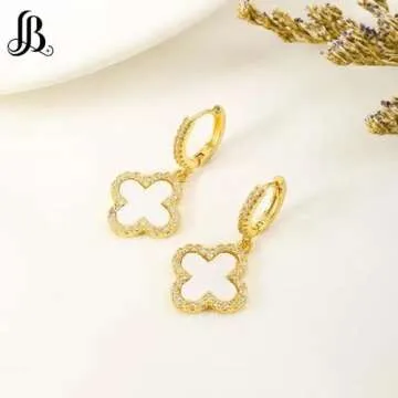 LaBling Hoop Earrings for Women | Hoop Earrings for Women | Lovely Gift - White