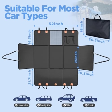 Back Seat Extender for Dogs - Waterproof & Safer