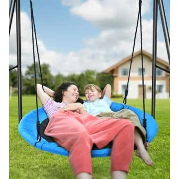 Trekassy Saucer Swing Set with Heavy Duty Stand