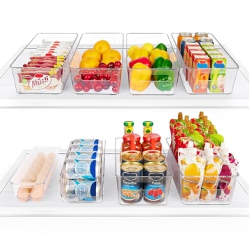Vtopmart 8-Piece Fridge Organizer Set for Kitchen Storage