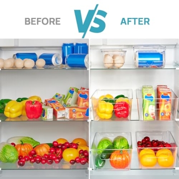 Vtopmart 8-Piece Fridge Organizer Set for Kitchen Storage