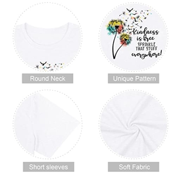 Plus Size Inspirational Dandelion Graphic Tee for Women
