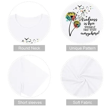 Plus Size Inspirational Dandelion Graphic Tee for Women