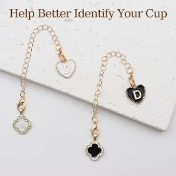 Personalized Letter Charm Accessories for Stanley Cup