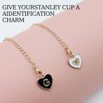 Personalized Letter Charm Accessories for Stanley Cup