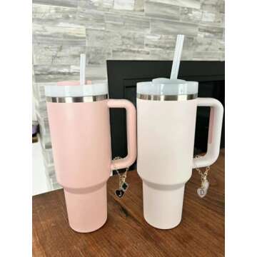 Personalized Letter Charm Accessories for Stanley Cup