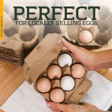 Rural365 | Pulp Egg Cartons Bulk Pack of 20 Empty Egg Cartons – Half Dozen Egg Holder Egg Crates (Holds 6 Eggs Each)
