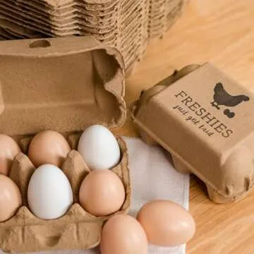 Rural365 | Pulp Egg Cartons Bulk Pack of 20 Empty Egg Cartons – Half Dozen Egg Holder Egg Crates (Holds 6 Eggs Each)