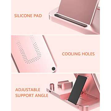 Wireless Charger, 4 in 1 Qi-Certified Fast Charging Station Compatible Apple Watch Airpods Pro iPhone 11/11pro/X/XS/XR/Xs Max/8/8 Plus, Wireless Charging Stand Compatible Samsung Galaxy S20/S10