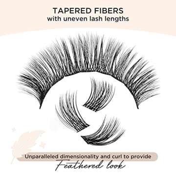 LASHVIEW Lash Clusters, 144 Pcs Cluster Lashes, DIY Cluster Eyelash Extensions Mega Volume Reusable Individual Lashes Cluster Volume Look Super Thin Band & Soft(Volume,C-10-16mix)