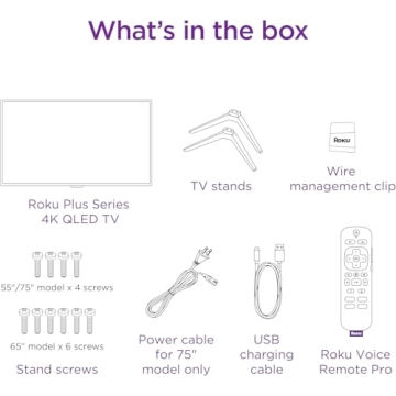 Roku Smart TV 55-Inch Plus 4K QLED with Voice Remote Pro