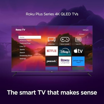 Roku Smart TV 55-Inch Plus 4K QLED with Voice Remote Pro