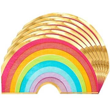 72-Piece Rainbow Birthday Party Supplies Set - Serves 24 Guests