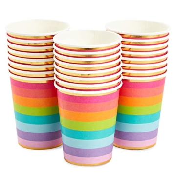 72-Piece Rainbow Birthday Party Supplies Set - Serves 24 Guests