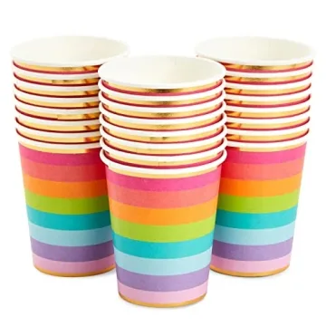 72-Piece Rainbow Birthday Party Supplies Set - Serves 24 Guests