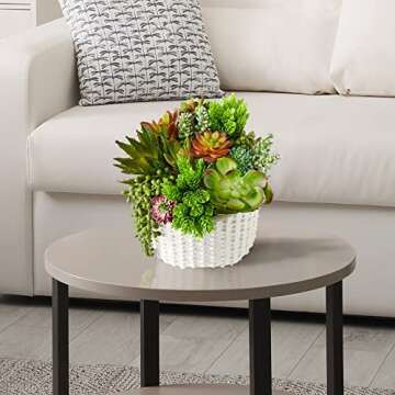 Succulents Plants Artificial (14 Pack) - Realistic Unpotted Fake Succulents - Faux Plants Decor for DIY