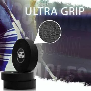 EAGLES Hockey Tape Multipurpose Cloth Tape 60 Feet/Roll for Lacrosse Baseball & Softball Bats, Rackets, Pullup Bars, Gardening Tools, Sports Gift Perfect for Wrist, Ankle, Foot