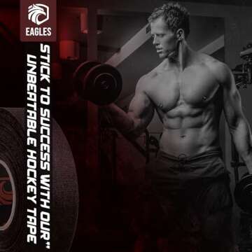 EAGLES Hockey Tape Multipurpose Cloth Tape 60 Feet/Roll for Lacrosse Baseball & Softball Bats, Rackets, Pullup Bars, Gardening Tools, Sports Gift Perfect for Wrist, Ankle, Foot