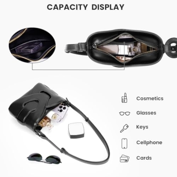 Fashionable HICARRY PU Crossbody Bucket Bag for Women