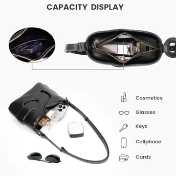 Fashionable HICARRY PU Crossbody Bucket Bag for Women