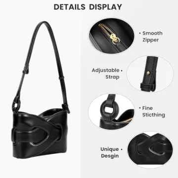 Fashionable HICARRY PU Crossbody Bucket Bag for Women