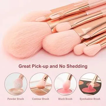 Stylish TEXAMO Pink Makeup Brushes Set for Every Occasion