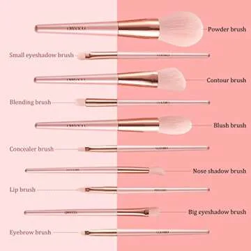 Stylish TEXAMO Pink Makeup Brushes Set for Every Occasion