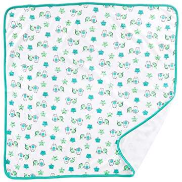 Simple Joys by Carter's Unisex Babies' 8-Piece Towel and Washcloth Set, Blue/Green/White, One Size