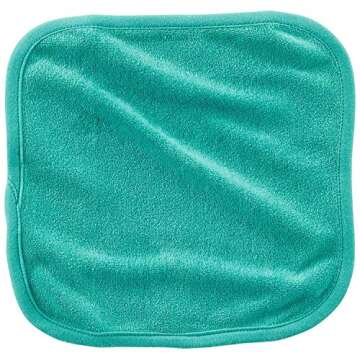 Simple Joys by Carter's Unisex Babies' 8-Piece Towel and Washcloth Set, Blue/Green/White, One Size