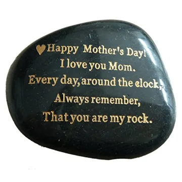 Heartfelt Engraved Rock for Mother's Day - Unique Gift from Daughter or Son