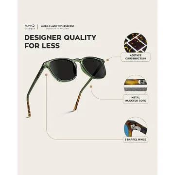WearMe Pro Polarized Men's Sunglasses - Green Frame