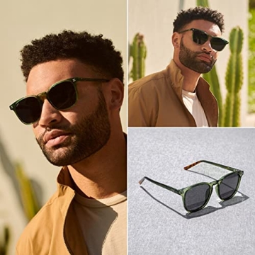 WearMe Pro Polarized Men's Sunglasses - Green Frame