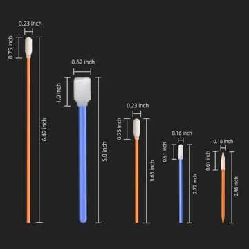 Wellgler 5.11" Foam Cleaning Swabs for Electronics and Cameras