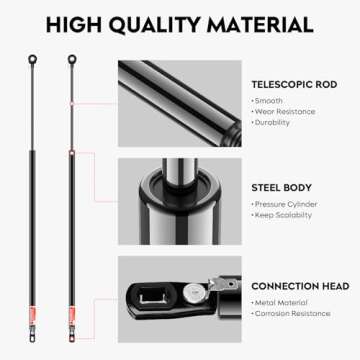 2 Pcs Rear Hatch Liftgate Tailgate Lift Supports Struts Shocks Fit for 1982-1992 Camaro Pontiac Firebird 4900