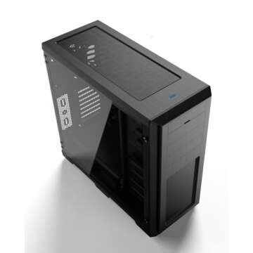 Phanteks (PH-ES614PTG_BK) Enthoo Pro ATX Chassis, Tempered Glass, Intergrated RGB Lighting, Black