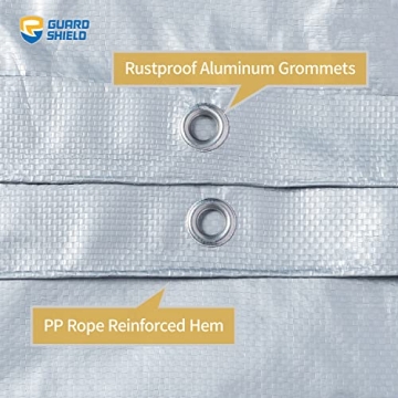 GUARD SHIELD Silver Tarp 10x12 Feet All-Purpose Cover