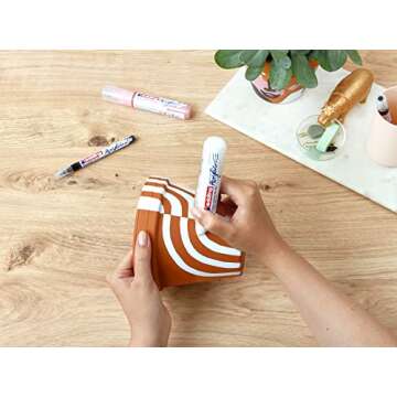 edding 5000 acrylic marker broad - turquoise - 1 waterproof acrylic paint marker - chisel nib 5-10 mm - acrylic paint pen for drawing on canvas, art paper and wood - acrylic markers for pebbles