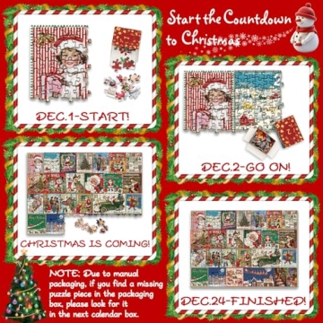 Christmas Advent Calendar Puzzle 1000 Piece Countdown