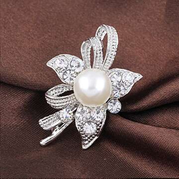 Ezing 24pc Crystal Brooches for Wedding Bouquets
