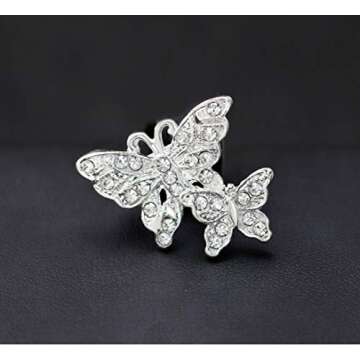 Ezing 24pc Crystal Brooches for Wedding Bouquets