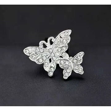 Ezing 24pc Crystal Brooches for Wedding Bouquets