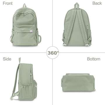 YFGBCX Cute Aesthetic Backpack for Women Solid Color Backpack Lightweight Classic Backpack for Women Laptop Backpack Casual Kawaii Backpack for Travel, Work