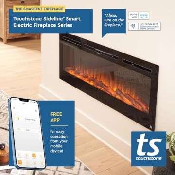 Touchstone Sideline Electric Fireplace - Smart Home Ready