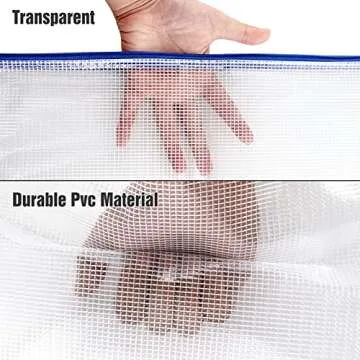 EOOUT 20pcs Large Mesh Zipper Pouch Bags for Organizing Storage