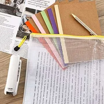 EOOUT 20pcs Large Mesh Zipper Pouch Bags for Organizing Storage