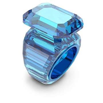 Swarovski Lucent Cocktail Ring, Blue, Size 9