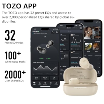 TOZO A1 Wireless Earbuds Bluetooth 5.3 Lightweight Waterproof Headset