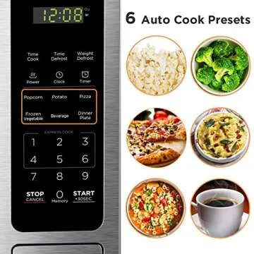 BLACK+DECKER EM036AB14 Microwave Oven with Child Lock & Turntable 1.4 Cu.ft