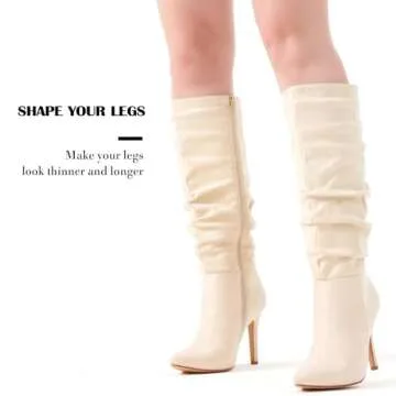 Katliu Suede Knee High Boots for Stylish Women